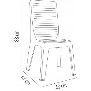 30 GARBAR IRIS Silla Exterior Blanco - 30 unidades