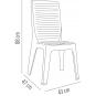 30 GARBAR IRIS Silla Exterior Blanco - 30 unidades