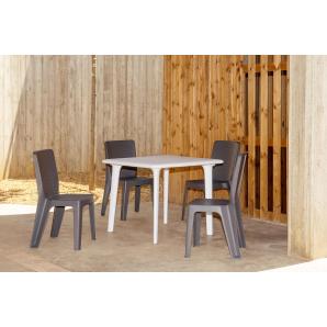 30 GARBAR IRIS Silla Exterior Blanco - 30 unidades