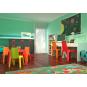 4 GARBAR JULIETA Mesa Infantil Interior, Exterior 50x50 Naranja - 4 unidades