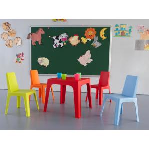 4 GARBAR JULIETA Mesa Infantil Interior, Exterior 50x50 Naranja - 4 unidades