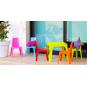 4 GARBAR JULIETA Mesa Infantil Interior, Exterior 50x50 Naranja - 4 unidades
