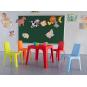 4 GARBAR JULIETA Mesa Infantil Interior, Exterior 50x50 Rosa - 4 unidades