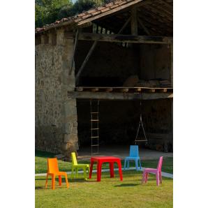 4 GARBAR JULIETA Mesa Infantil Interior, Exterior 50x50 Rosa - 4 unidades