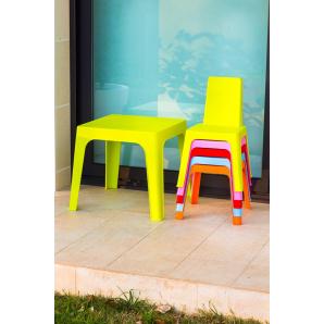 4 GARBAR JULIETA Mesa Infantil Interior, Exterior 50x50 Rosa - 4 unidades