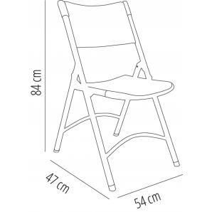 4 GARBAR KLAUS Silla Plegable Interior, Exterior Gris claro - 4 unidades