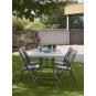 4 GARBAR KLAUS Silla Plegable Interior, Exterior Gris claro - 4 unidades