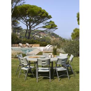 4 GARBAR KLAUS Silla Plegable Interior, Exterior Gris claro - 4 unidades