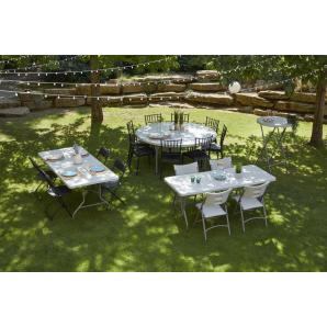4 GARBAR KLAUS Silla Plegable Interior, Exterior Gris claro - 4 unidades
