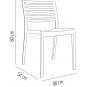 2 RESOL LAMA Silla Interior, Exterior  Gris oscuro - 2 unidades