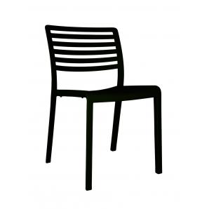 2 RESOL LAMA Silla Interior, Exterior  Negro - 2 unidades