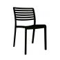 2 RESOL LAMA Silla Interior, Exterior  Negro - 2 unidades