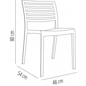 2 RESOL LAMA Silla Interior, Exterior  Verde oliva - 2 unidades
