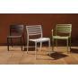 2 RESOL LAMA Silla Con Brazos Interior, Exterior  Chocolate - 2 unidades