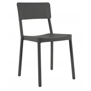 2 RESOL LISBOA Silla Interior, Exterior  Gris oscuro - 2 unidades