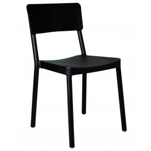 2 RESOL LISBOA Silla Interior, Exterior  Negro - 2 unidades