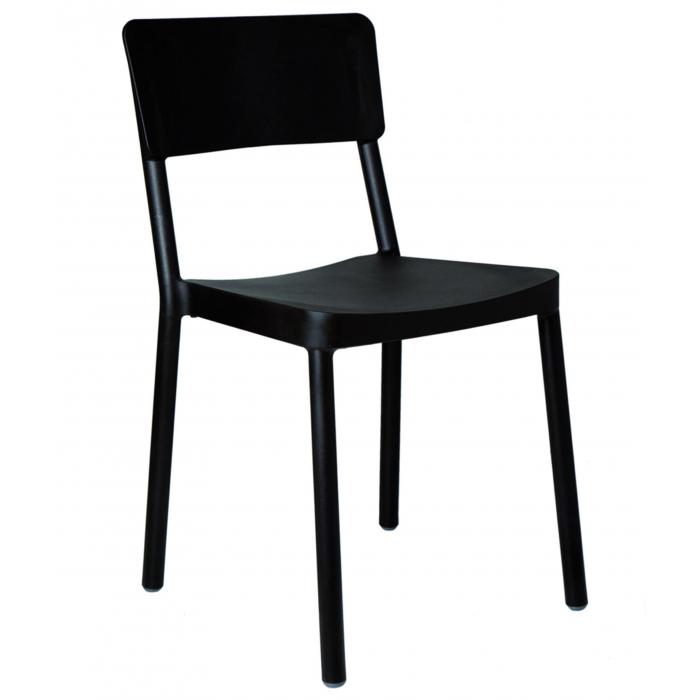2 RESOL LISBOA Silla Interior, Exterior  Negro - 2 unidades