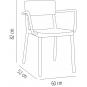 2 RESOL LISBOA Silla Con Brazos Interior, Exterior  Negro - 2 unidades