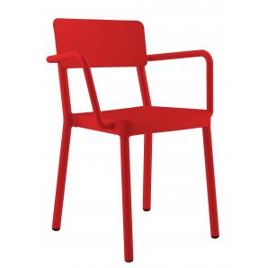 2 RESOL LISBOA Silla Con Brazos Interior, Exterior  Rojo - 2 unidades