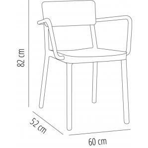 2 RESOL LISBOA Silla Con Brazos Interior, Exterior  Rojo - 2 unidades