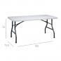 GARBAR MAHLER Mesa Rectangular Plegable Interior, Exterior 152x76 Gris