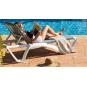 2 RESOL MARINA CLUB Tumbona Exterior  Estructura Gris oscuro - Textilene Beige - 2 unidades