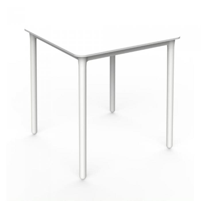 GARBAR MARSELLA Mesa Cuadrada Interior, Exterior 70x70 Blanco