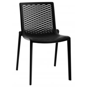 2 RESOL NETKAT Silla Interior, Exterior  Negro - 2 unidades