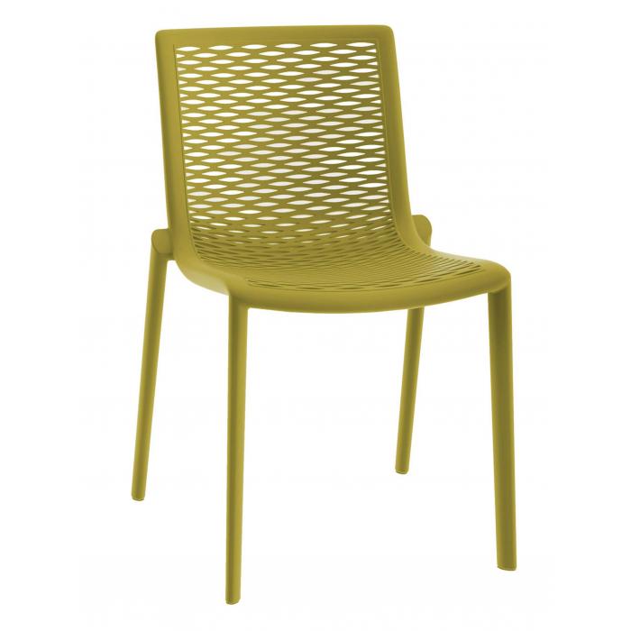 2 RESOL NETKAT Silla Interior, Exterior  Verde oliva - 2 unidades