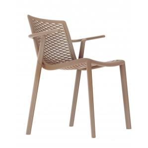2 RESOL NETKAT Silla Con Brazos Interior, Exterior  Arena - 2 unidades