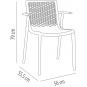 2 RESOL NETKAT Silla Con Brazos Interior, Exterior  Blanco - 2 unidades