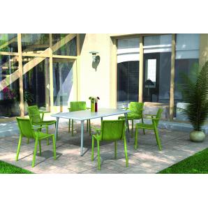 2 RESOL NETKAT Silla Con Brazos Interior, Exterior  Blanco - 2 unidades