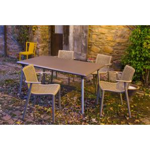 2 RESOL NETKAT Silla Con Brazos Interior, Exterior  Blanco - 2 unidades
