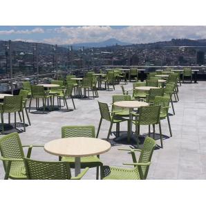 2 RESOL NETKAT Silla Con Brazos Interior, Exterior  Blanco - 2 unidades