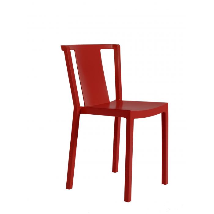 2 RESOL NEUTRA Silla Interior, Exterior  Rojo - 2 unidades