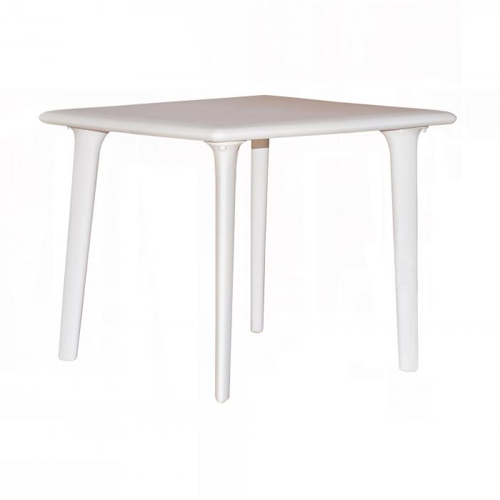 RESOL NEW DESSA Mesa Cuadrada Interior, Exterior 90x90 Blanco