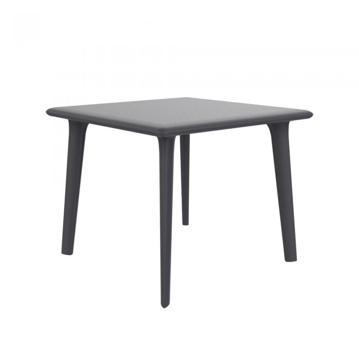 RESOL NEW DESSA Mesa Cuadrada Interior, Exterior 90x90 Gris oscuro
