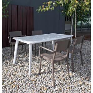 RESOL NEW DESSA Mesa Rectangular Interior, Exterior 160x90 Blanco
