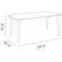 RESOL NEW DESSA Mesa Rectangular Interior, Exterior 160x90 Chocolate