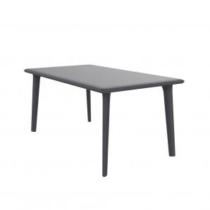 RESOL NEW DESSA Mesa Rectangular Interior, Exterior 160x90 Gris oscuro