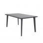 RESOL NEW DESSA Mesa Rectangular Interior, Exterior 160x90 Gris oscuro