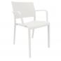 2 RESOL NEW FIONA Silla Con Brazos Interior, Exterior  Blanco - 2 unidades