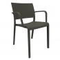2 RESOL NEW FIONA Silla Con Brazos Interior, Exterior  Negro - 2 unidades