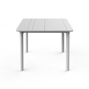 GARBAR NOA Mesa Cuadrada Interior, Exterior 90x90 Pie Blanco - Tablero Blanco