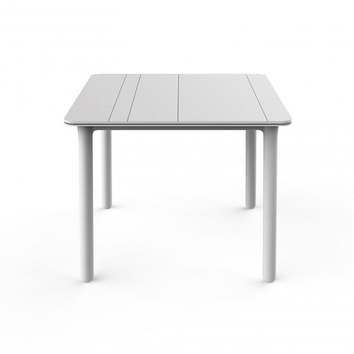 GARBAR NOA Mesa Cuadrada Interior, Exterior 90x90 Pie Blanco - Tablero Blanco