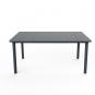 GARBAR NOA Mesa Rectangular Interior, Exterior 160x90 Pie Gris Oscuro - Tablero Gris Oscuro