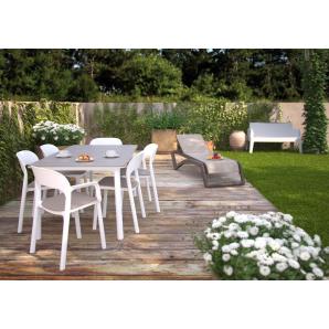 4 GARBAR ONA Silla Interior, Exterior Blanco - Blanco - 4 unidades
