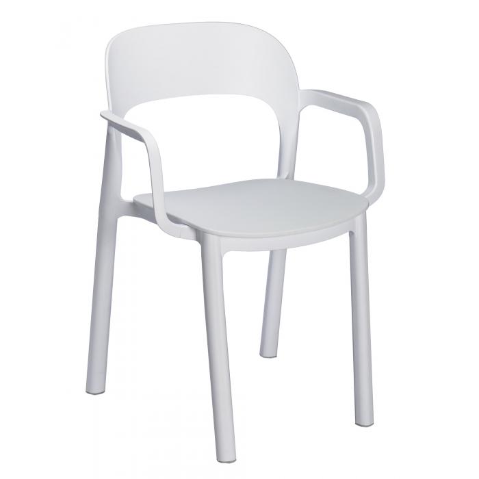 4 GARBAR ONA Silla Con Brazos Interior, Exterior Blanco - Blanco - 4 unidades