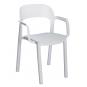 4 GARBAR ONA Silla Con Brazos Interior, Exterior Blanco - Blanco - 4 unidades