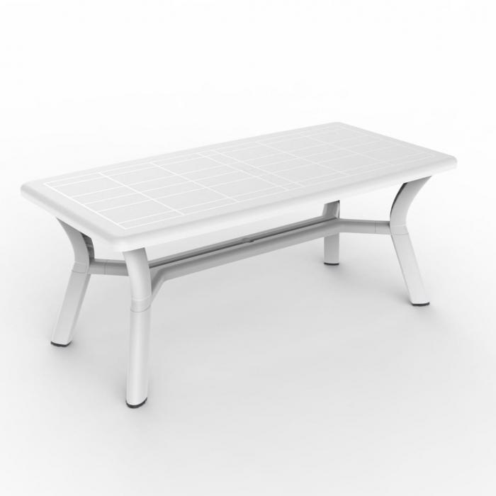 GARBAR ORQUIDEA Mesa Rectangular Exterior 180x90 Blanco